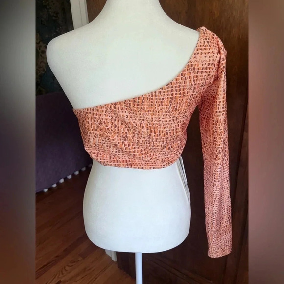 NWT Orange and Red Snakeskin pattern L'Space Cardi Swim Top Women Size XL - Picture 3 of 8